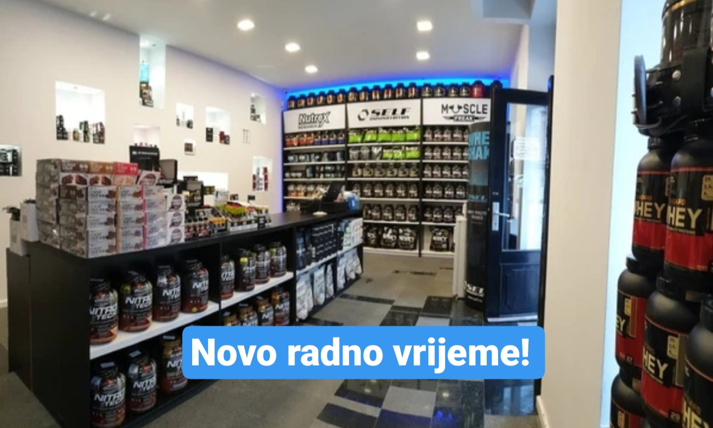 Novo radno vrijeme prodavnice "Muscle Freak Stari grad Sarajevo"