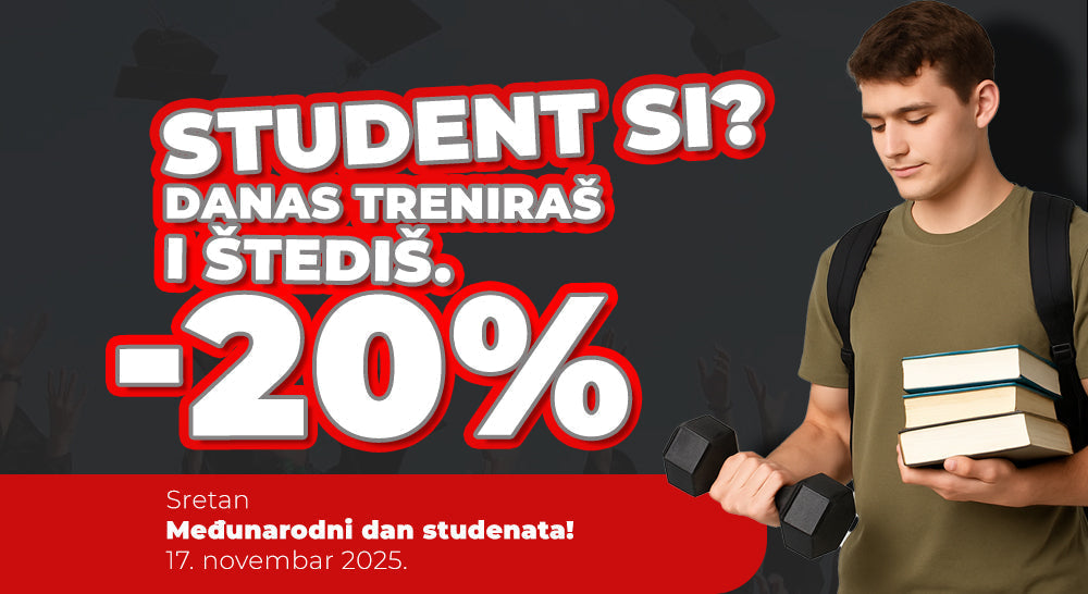 STUDENT SI? Danas treniraš i štediš – 20% popusta!
