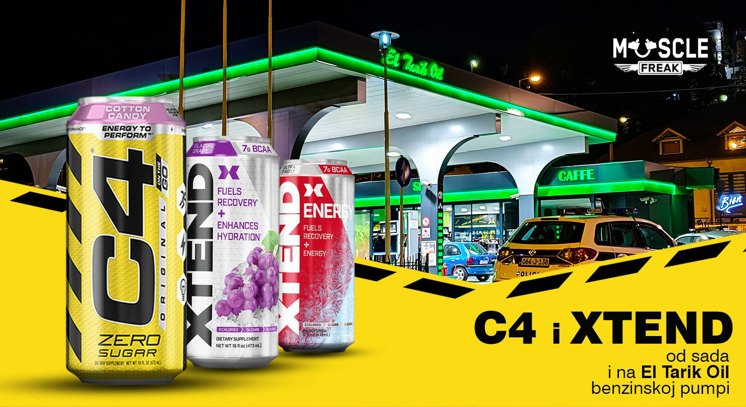 Xtend BCAA i Cellucor C4 na "El Tarik Oil" benzinskoj pumpi