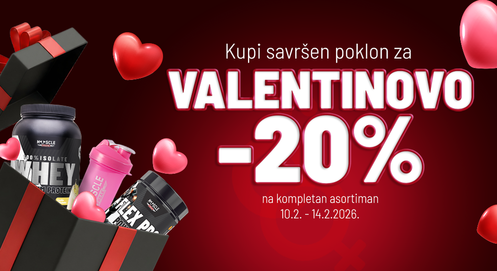 Valentinovo: Dani ljubavi u Muscle Freaku - Popust do -20%