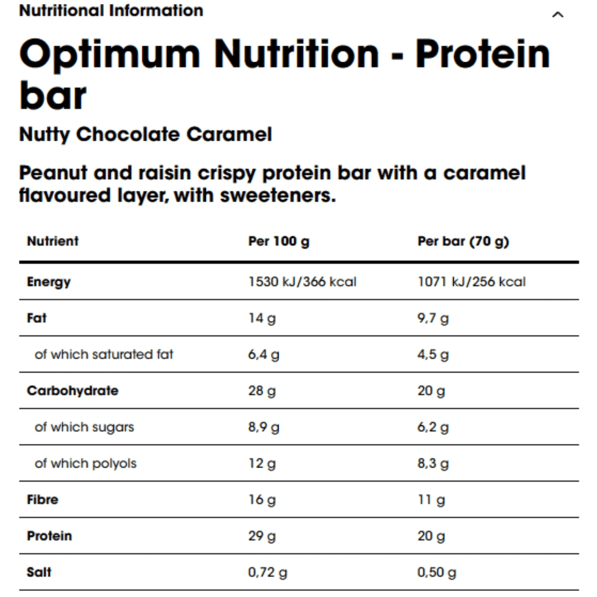 Optimum Nutrition Protein Bar | Muscle Freak