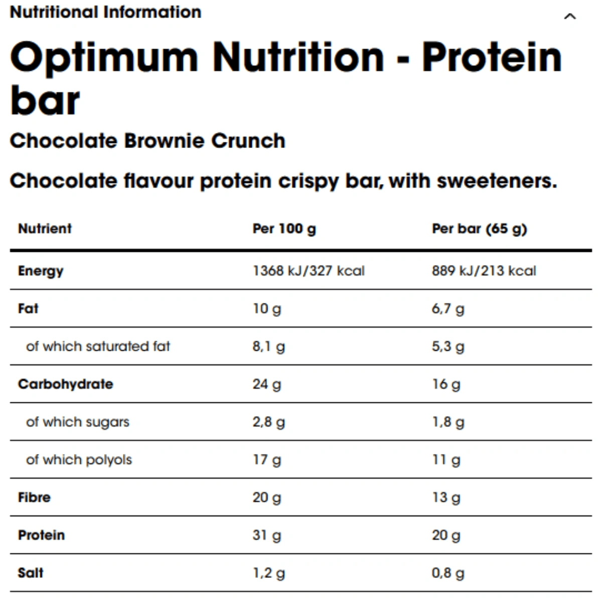 Optimum Nutrition Protein Bar | Muscle Freak