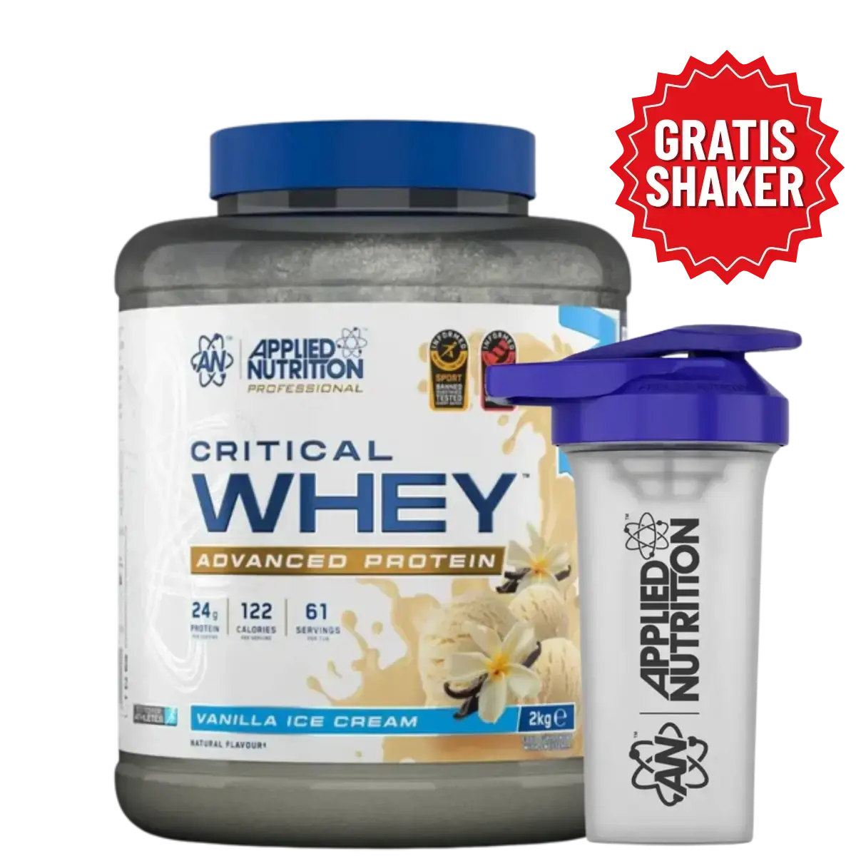 Applied Nutrition Critical Whey 2kg + GRATIS SHAKER - Muscle Freak