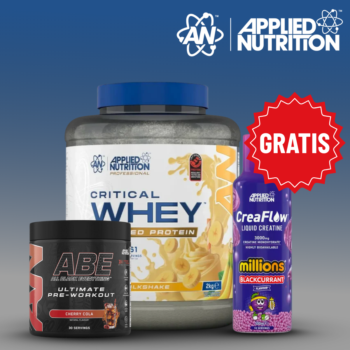 Applied Nutrition Essentials Trio + GRATIS CreaFlow - Muscle Freak