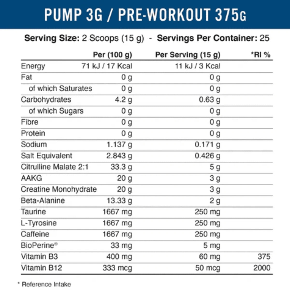 Applied PUMP 3G Pre-Workout