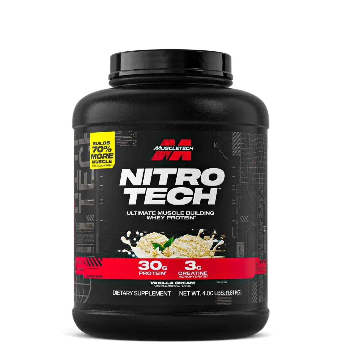Muscletech Nitro-Tech Ultimate Muscle Building Whey Protein - Muscle Freak