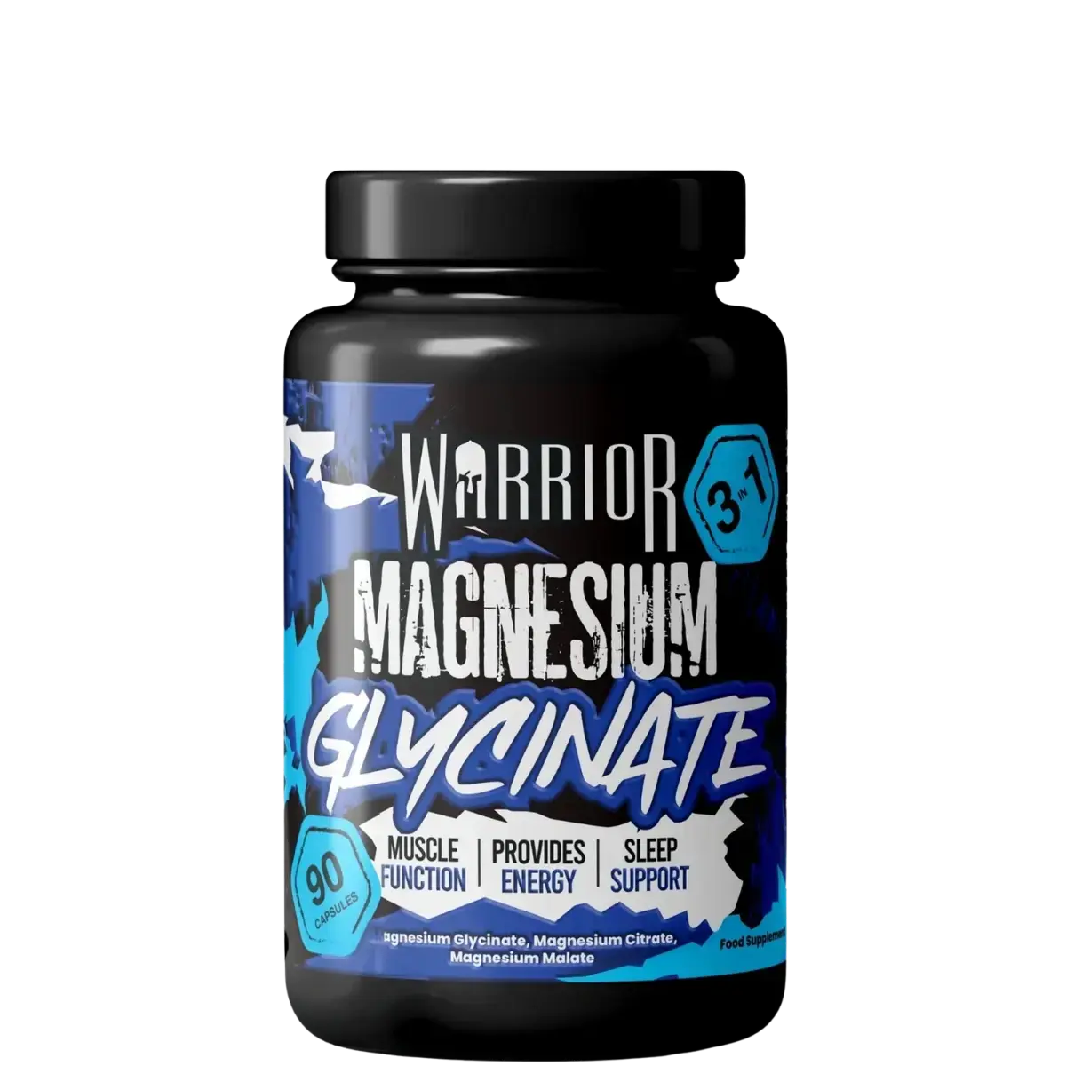 Warrior Magnesium Glycinate 3-in-1 Capsules - Muscle Freak