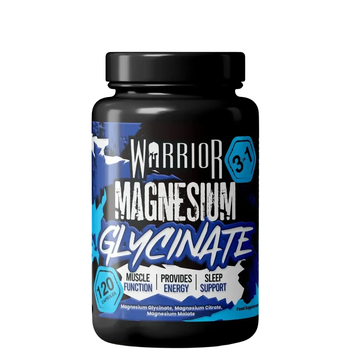 Warrior Magnesium Glycinate 3-in-1 Capsules - Muscle Freak