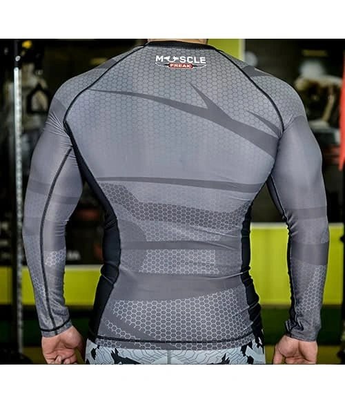 Muscle Freak Rashguard "CARBON SILVER" | Muscle Freak