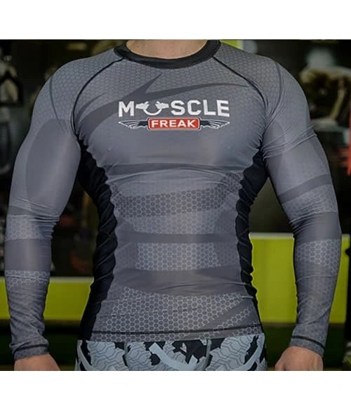 Muscle Freak Rashguard "CARBON SILVER" | Muscle Freak